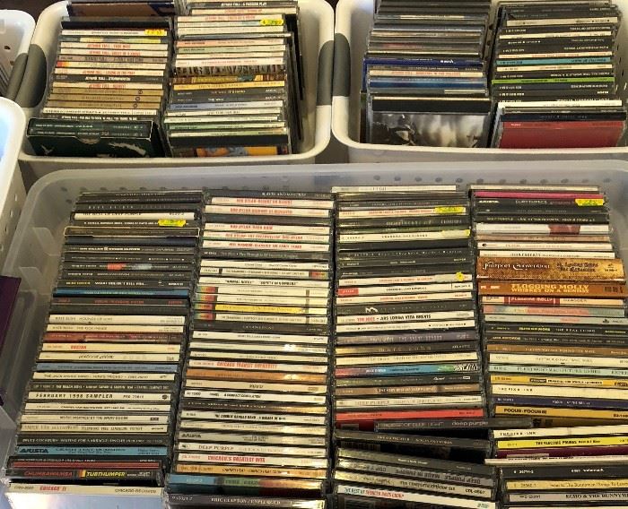 CDs, CD's and more CD's: Genesis, Pink Floyd, CCR,  The Who, Black Sabbath and so much more. 