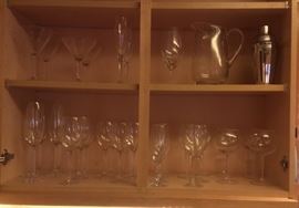 Assorted stemware including Schott & Lenox