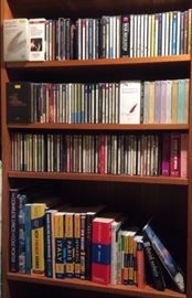 Still more CDs - this shelf is classical & opera. Also language & travel books