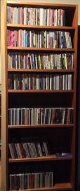 Lots of CDs - this is all jazz & standards - in one of several teak bookcases.