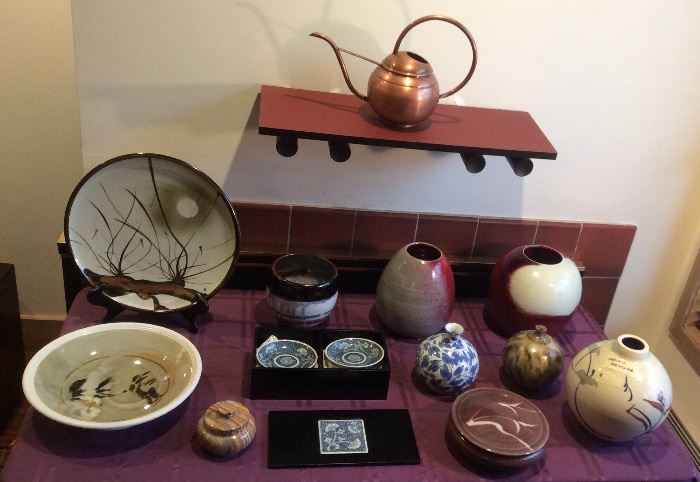 Studio pottery including pieces by Ken Booth, Yoji Kan, Gerald Newcomb, Newman & more