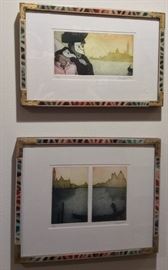 Contemporary signed prints from Venice - bottom one is 10" x 12.5".