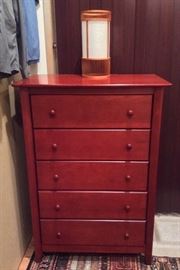 Cherry finish dresser (Lamp is SOLD)
