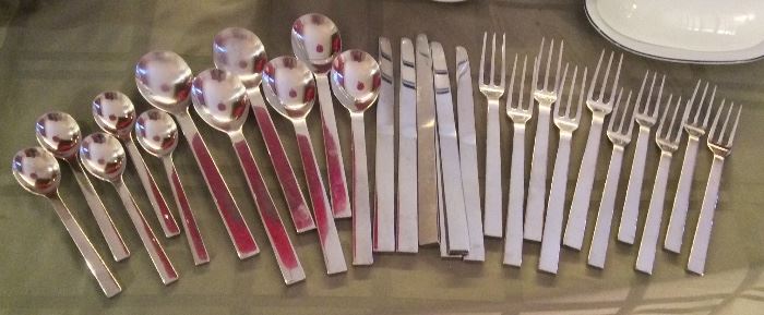 27 pieces of Alessi "Santiago" stainless flatware (service for 5+)