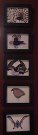 Framed Inuit art images - each is 6" x 8"