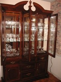 Heisey "Rose" set of crystal stemware and more
