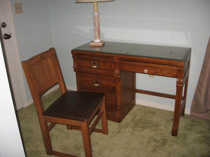 Dixie Recollection knee hole desk with chair