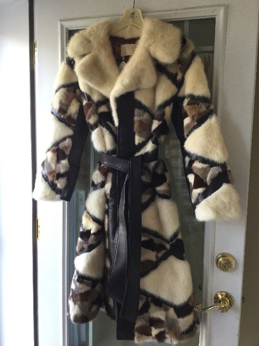 Vintage 3/4 length patchwork fur