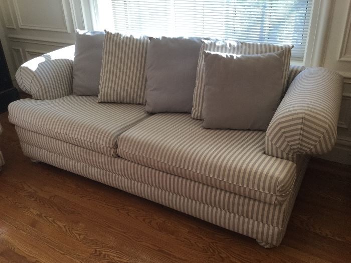 Sleeper sofa with matching armless chair. Good condition! 
