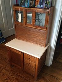 Childs antique play hutch. Glass panes. 