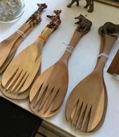 African carved utensils