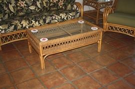 RATTAN COFFEE TABLE