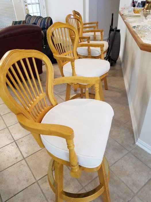 Bar Stools.  Selling all 4 as a set, owner will not split them up.