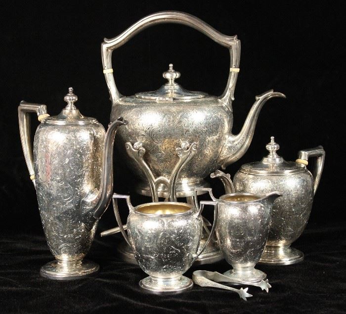 Sterling silver tea set