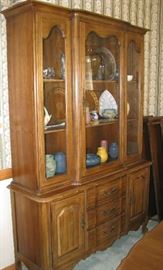 China cabinet and art pottery