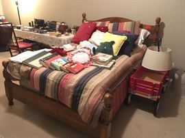 Radio flyer wagon, bed with all bedding