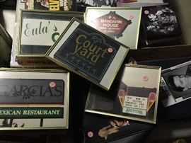 framed photos of local restaurants