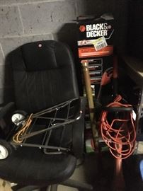 office chair, Black & Decker grass hog electric weed eater