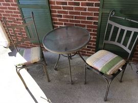 small outdoor bistro set