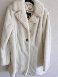 New winter white faux fur jacket by Dennis Basso (QVC)