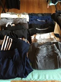 Some men's clothing. Brands include: American Eagle, Gap, Banana Republic, Levis, Express. Mostly size S-M