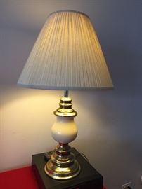 traditional brass & ceramic lamp