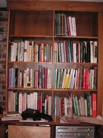 Lots of books - cookbooks, fiction, coffee table