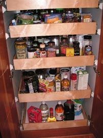 Lots of spices & food items