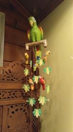 Parrot wind chime