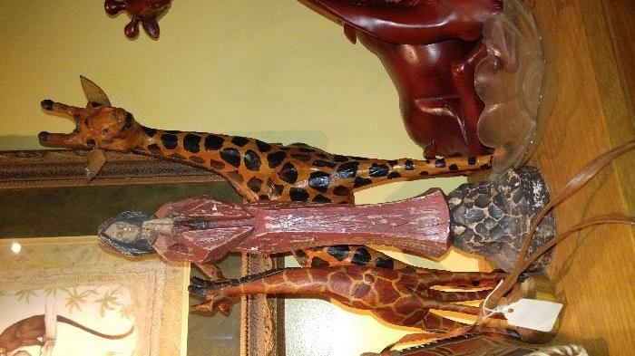 Wooden carved safari animals giraffe and more
Elephant collection