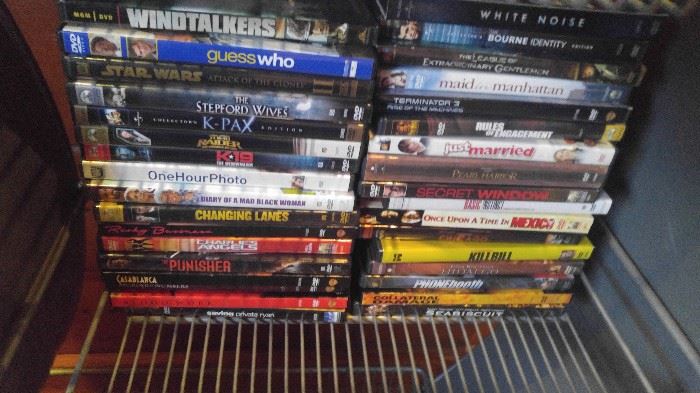 Huge selection of great DVDs many never opened
