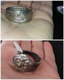 Very old sterling silver spoon ring
