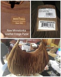 New Minnetonka purse & 5 Layer Fringe size 6 boots