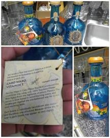 Collectible first edition Sammy Hagar Cabo Wabo Tequila bottles each one is hand-blown