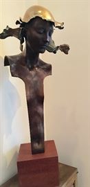 William Ludwig, sculptor. "Woman with Polished Helmet IX " c. 1989