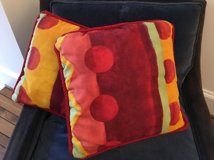 Hand-painted pillows