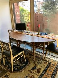 MCM teak drop-leaf dining table