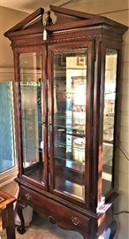Handsome lighted display cabinet