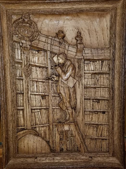 Carving of “The Bookworm” by Carl Spitzweg http://www.ctonlineauctions.com/detail.asp?id=678213