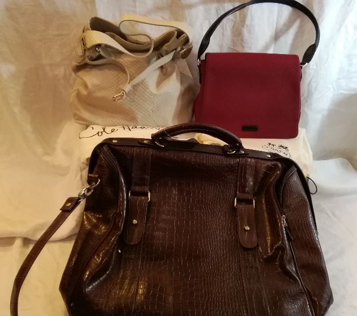 Cole Haan and Donna Karan Designer Purses, plus Overnight Bag http://www.ctonlineauctions.com/detail.asp?id=678224