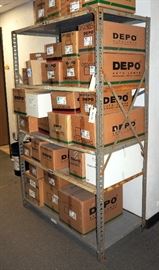 Metal Storage Shelves, Qty 1, 74.5"H x 48"W x 24"D