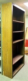 Vintage Wood Shelving Unit With Adjustable Shelves, 86.5"H x 39"W x 14"D