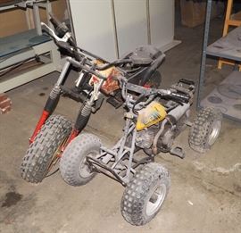Youth ATV/4 Wheeler, 50CC, Chain Driven, Incomplete, With Incomplete Motorized Off Road Dirt Bike