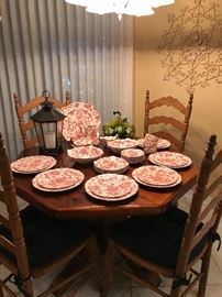 Johnson Bros Red Transferware
Table
4 chairs