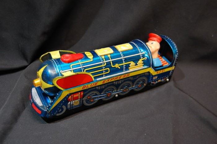 Vintage Tin Litho Friction Locomotive