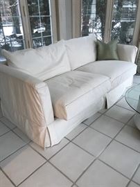Plunkett Slipcovered sofa 86" wide x 36" Deep,,,$250