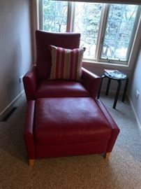 ERPO Leather Recliner Chair and Ottoman...$450