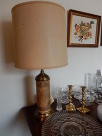 Table Lamp with "Antique" Map Base