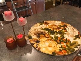 ACCESSORIESCandlesWFloralPlatter