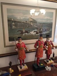 Racing lithograph, Beefeaters, and more